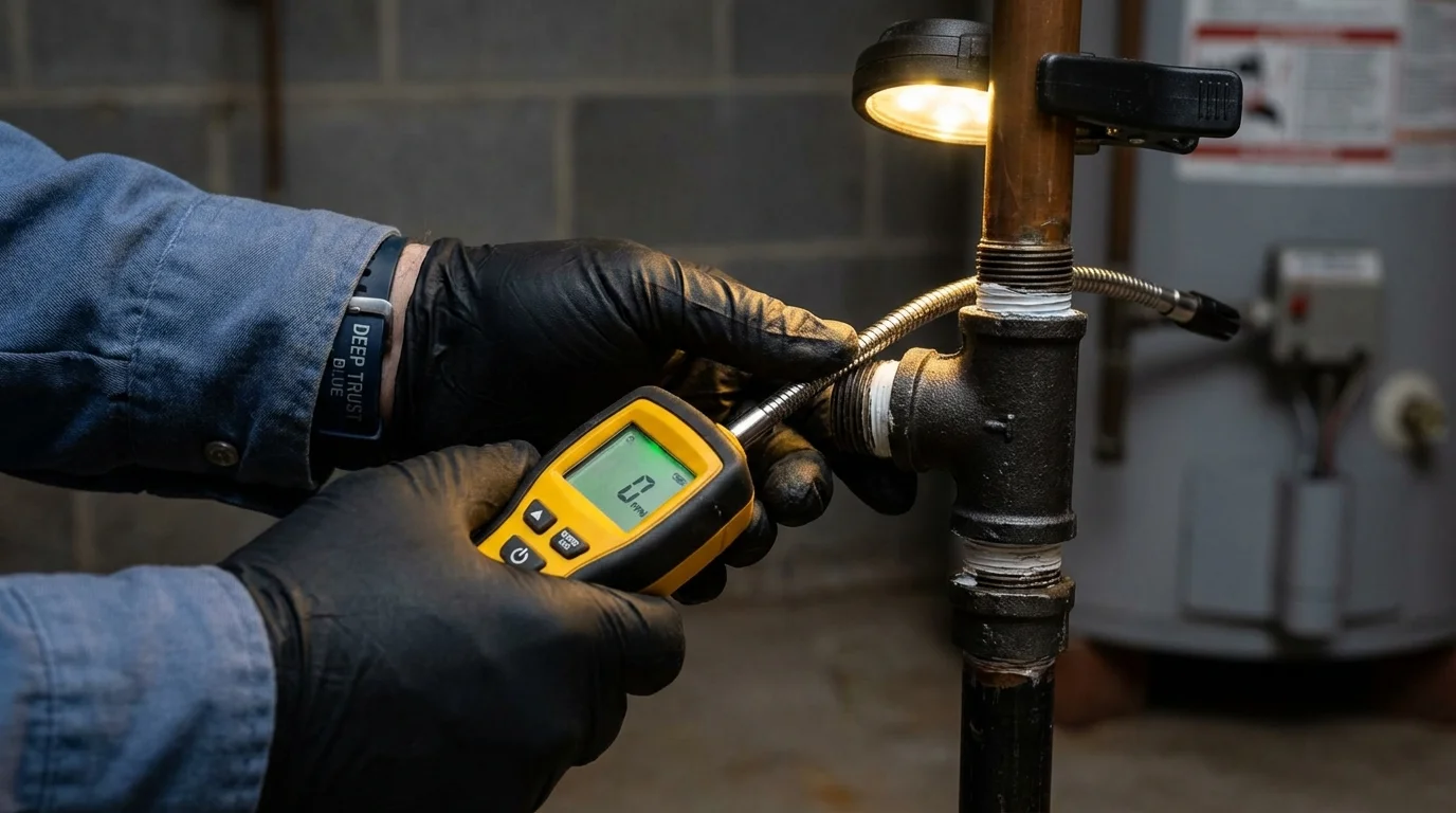 Gas leak detection with electronic sniffer by Johns Plumbing LLC in Glens Falls